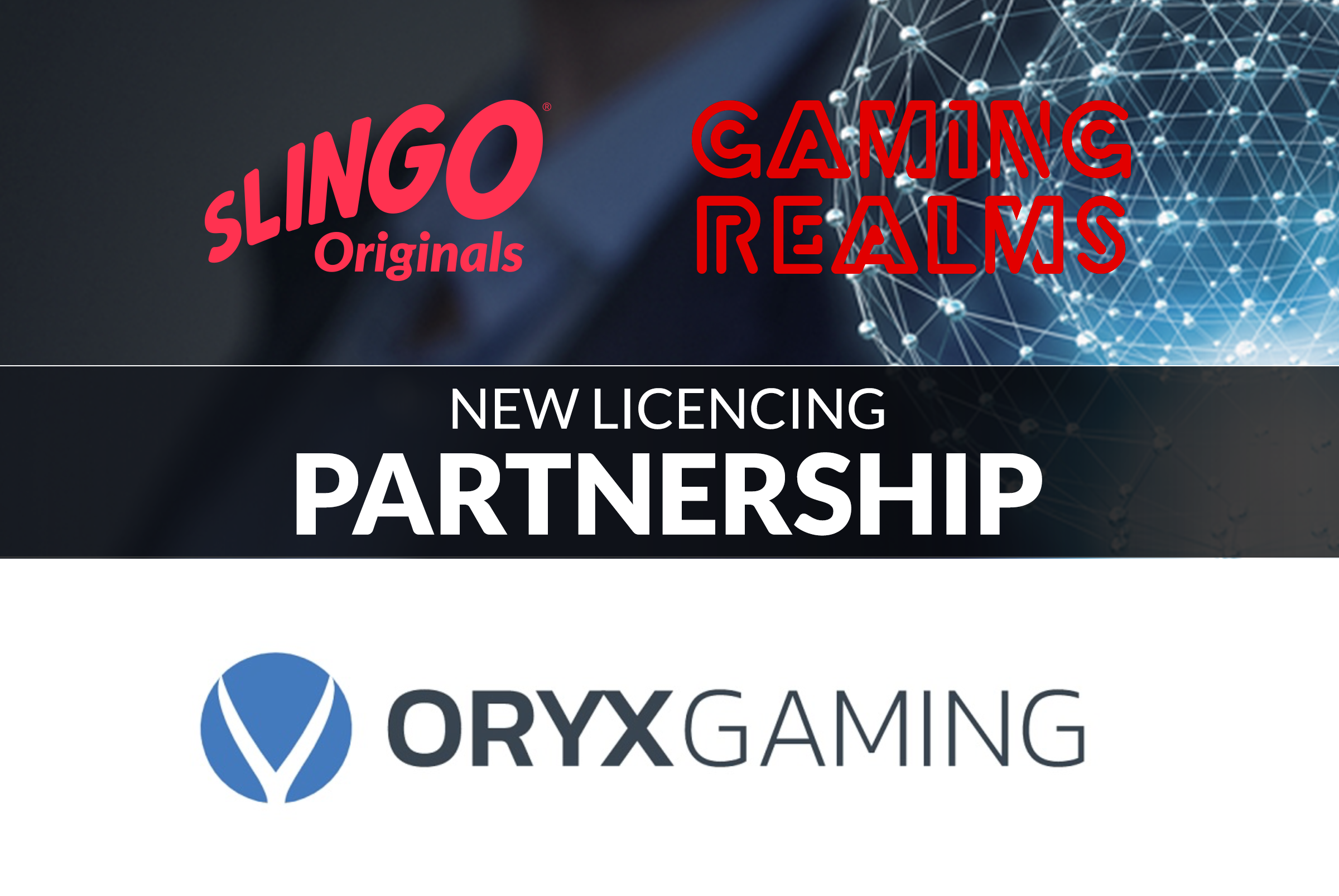 Gaming Realms signs 3 year deal with Oryx Gaming