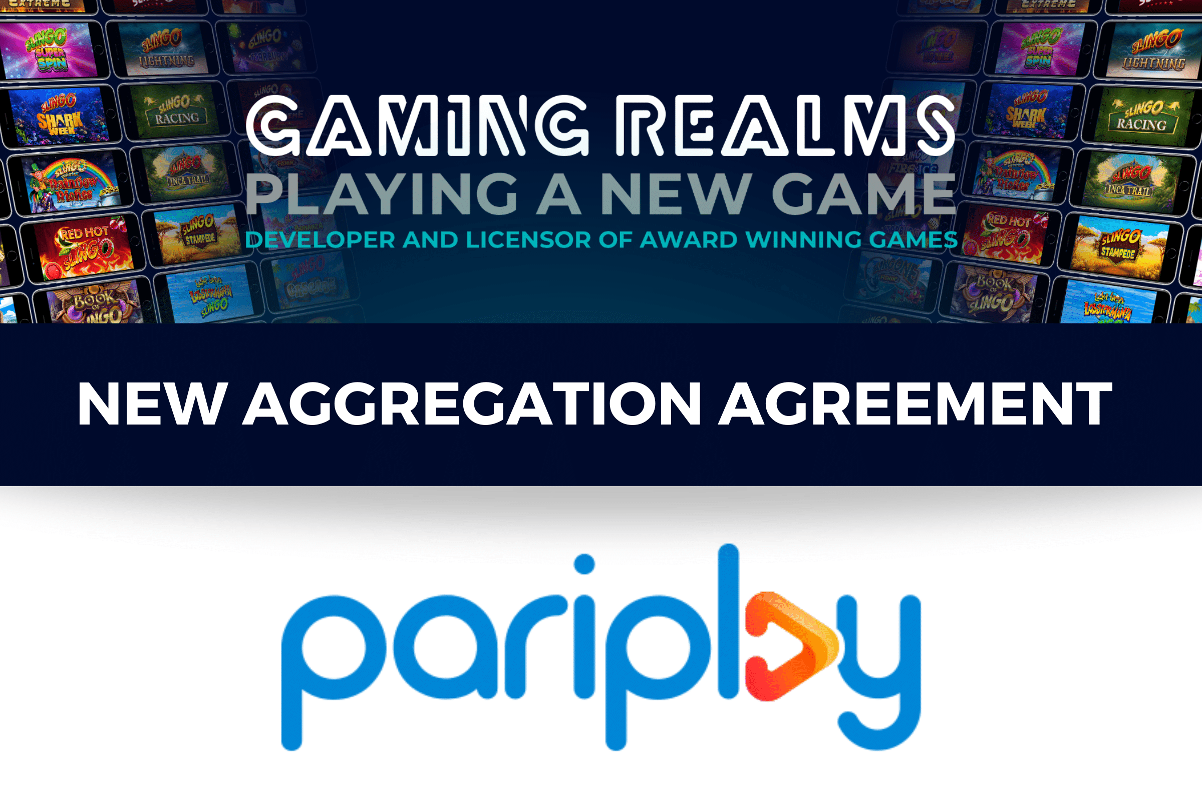 Gaming Realms signs aggregation agreement with Pariplay