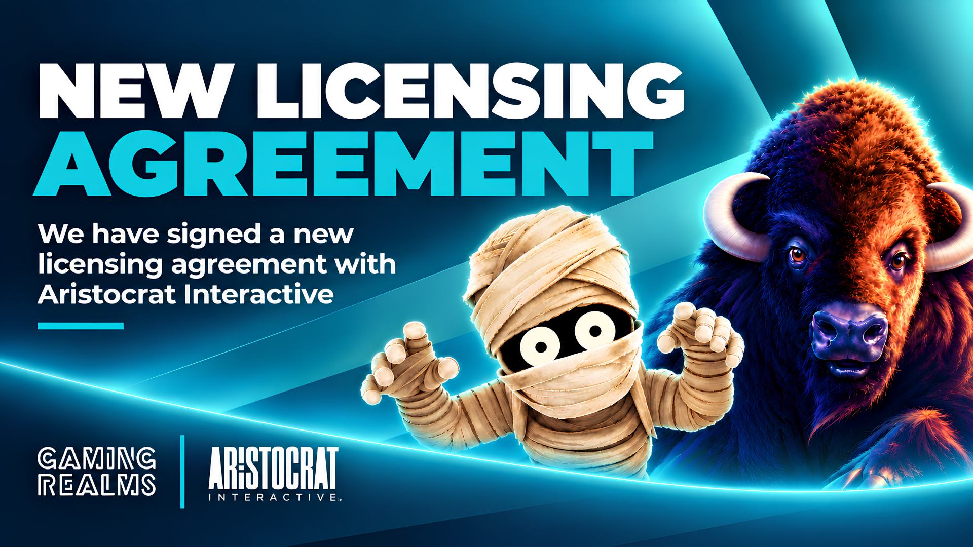 Aristocrat™ Licenses Buffalo™ and Mo’ Mummy™ Brands to Gaming Realms